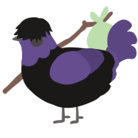 A sable and overcast chicken with a head pattern