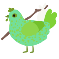 A spring and grass chicken with a speckle pattern
