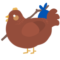 A russet chicken with a neck-band pattern