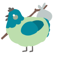 A gluppy and sea chicken with a head pattern