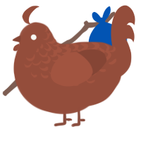 A russet chicken with a half-lace pattern