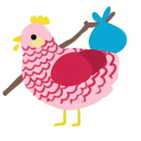 regina, a rose and crimson chicken with a lace pattern
