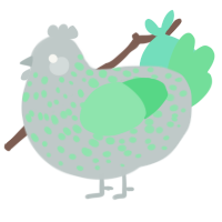 A silver and spring chicken with a speckle pattern