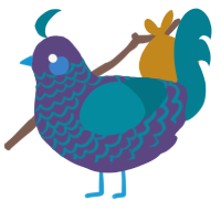 A overcast and sea chicken with a lace pattern