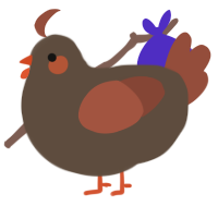 A bark and russet chicken