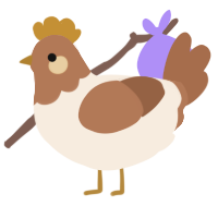 A cream and brown chicken with a head pattern