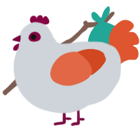 A mist and vermilion chicken