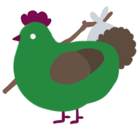 A viridian and bark chicken