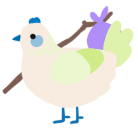 A cream and apple chicken with a neck-speckle pattern