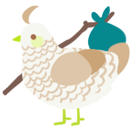 Tiranoffee, a white and beige chicken with a lace pattern