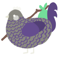A ash and overcast chicken with a lace pattern