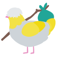 A mist and yellow chicken with a head pattern