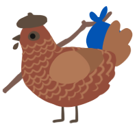 A russet and brown chicken with a lace pattern
