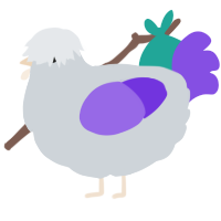 A mist and blurple chicken