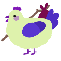 A apple and indigo chicken