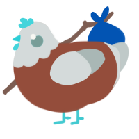 A russet and silver chicken with a head pattern