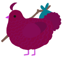 A maroon and wine chicken with a lace pattern