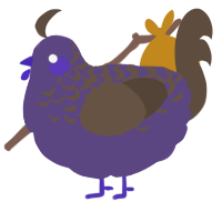 A overcast and bark chicken with a half-lace pattern