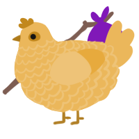 A honey chicken with a lace pattern