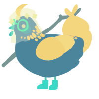 A brown and tumblr chicken with a neck-speckle pattern