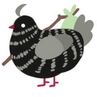 A sable and ash chicken with a bar pattern