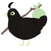 A sable chicken