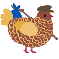 A russet and honey chicken with a lace pattern