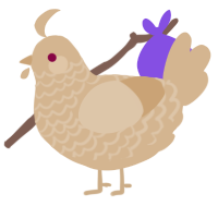 shortbread, a beige chicken with a lace pattern
