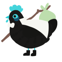 A sable and black chicken with a bar pattern