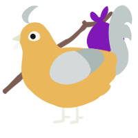 A honey and silver chicken