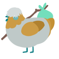A silver and gold chicken with a head pattern