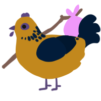 Gemstone, a ochre and tumblr chicken with a neck-speckle pattern