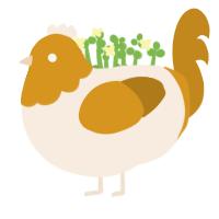choux, a cream and ochre chicken with a head pattern