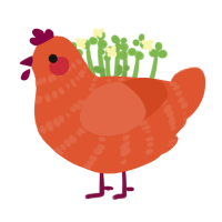 duck, a vermilion chicken with a bar pattern