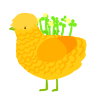 Yellow Zucchini, a honey and orange chicken with a lace pattern