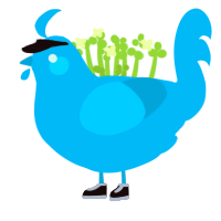 Weezer Blue, a cerulean chicken