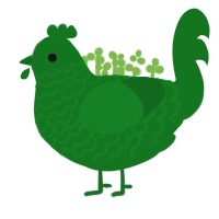 leaf, a leaf chicken with a lace pattern
