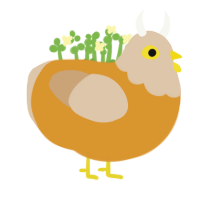 Chubs, a orange and beige chicken with a head pattern