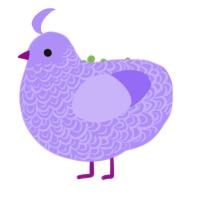Ube Decadence, a lilac chicken with a double-lace pattern