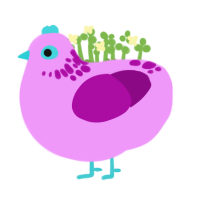 zhi, a lavender and plum chicken with a neck-speckle pattern