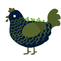 Olivier, a tumblr and olive chicken with a lace pattern