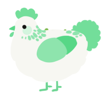 (unnamed), a white and spring chicken with a neck-speckle pattern