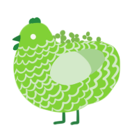 (unnamed), a grass and gluppy chicken with a lace pattern