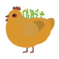 炸饅頭, a orange and gold chicken with a neck-speckle pattern