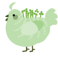 xxy glupp, a gluppy chicken with a half-bar pattern