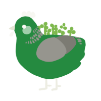(unnamed), a viridian and ash chicken with a neck-band pattern