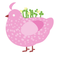 milk strawberry, a pink chicken with a speckle pattern