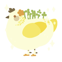 yolk, a white and yellow chicken with a neck-band pattern