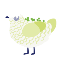 Key Lime Pie, a white and lemon chicken with a lace pattern
