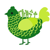 TurfnSurf, a leaf and lime chicken with a lace pattern